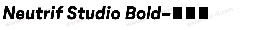 Neutrif Studio Bold字体转换